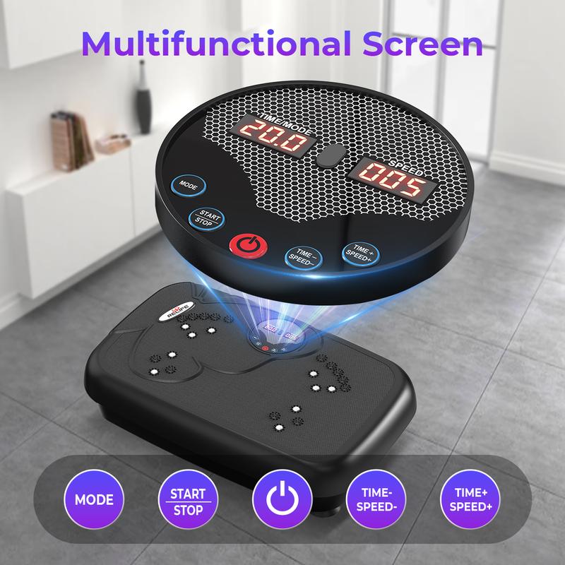 RELIFE REBUILD YOUR LIFE 2024 Vibration Plate Exercise Machine Whole Body Workout Vibration Fitness Plate for Home Fitness Lymphatic Drainage Machine