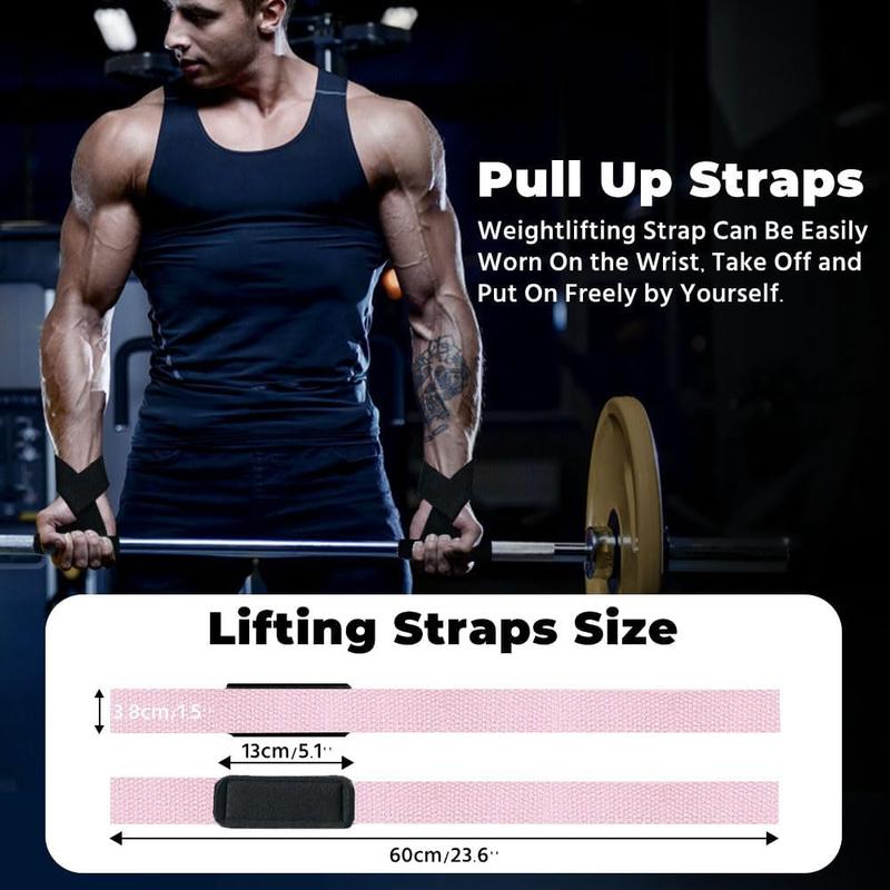 Lifting Straps, Weightlifting Straps, Deadlift Straps with Padded Neoprene for Power Lifting, Bodybuilding, Gym Workout, Strength Training & Fitness Workout