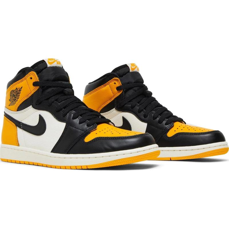 Pre-owned Air Jordan 1 Retro High OG Taxi Yellow Toe