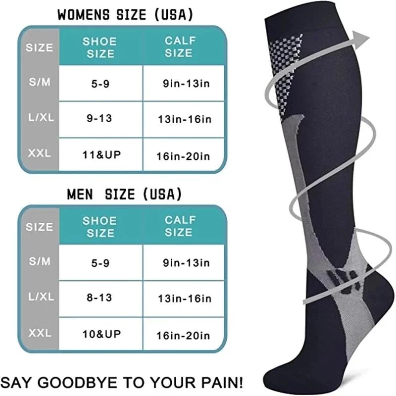 3pair Varicocele Compression Socks For Men Women Running Fitness Rugby Sports Socks For Medical Pregnancy Promoting Blood Circulation