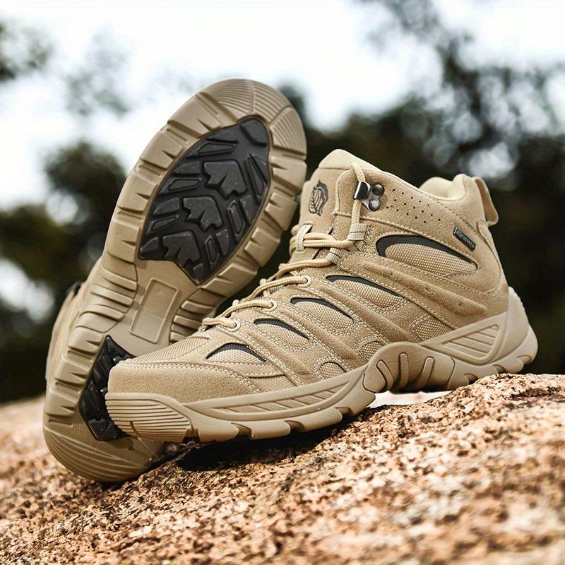 Men's Hiking Boots Tactical Combat Lightweight Outdoor Boots Round Toe Waterproof Breathable Oil-proof Non-slip Men's Outdoor