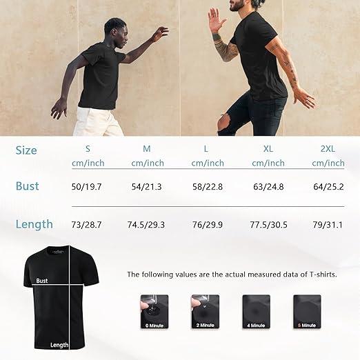 1 5 Pack Men's Running Shirts Sport Tops Dry Fit Gym Athletic T-Shirts Breathable Cool Workout Shirts