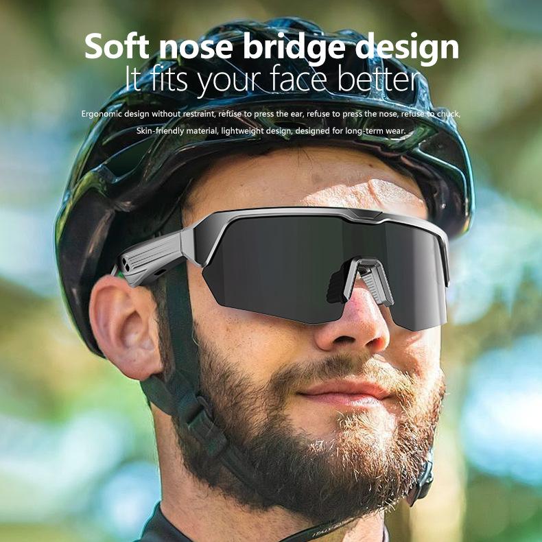 Smart Audio Sunglasses, UV400 Protection & Polarized Glasses - Sports & Cycling, Open Ear, Clear Call uv protection Anti-UV Cycling clear call