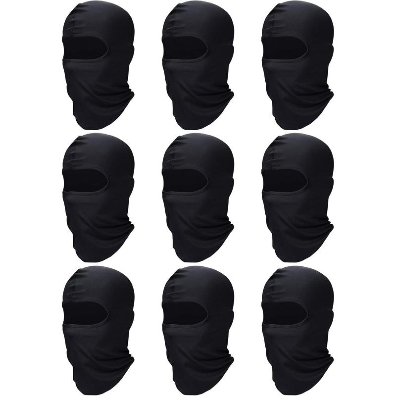 9 Count Ski Mask for Men Balaclava Face Mask Summer Face Mask Balaclava Full Face Mask Breathable Hood for Outdoor Use