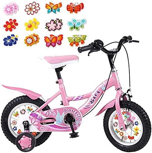 MINI-FACTORY Bike Basket Bell Tassel Streamer Set for Girls, Bicycle 4Pcs Set Decoration Accessories (Basket + Bell + Streamer + Wheel Spoke)