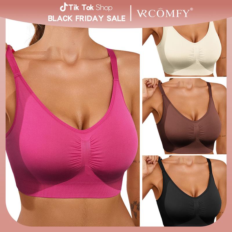 Women's Adjustable Wireless Breathable Bra No Underwire Wireless Sculpt Bra Comfort Sports Bra Everyday