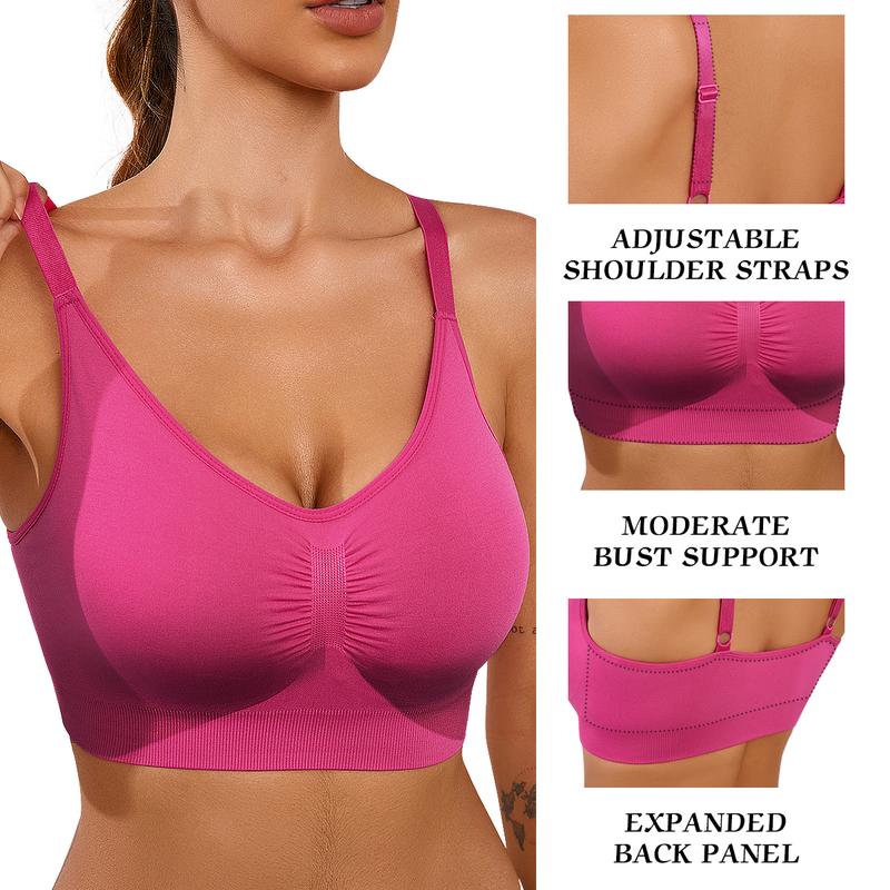 Women's Adjustable Wireless Breathable Bra No Underwire Wireless Sculpt Bra Comfort Sports Bra Everyday