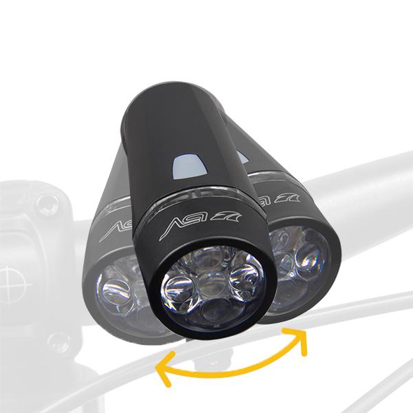 BV Bicycle 5 LED Head Light & 3 LED Tail light, Quick Release Mount | BV-L801