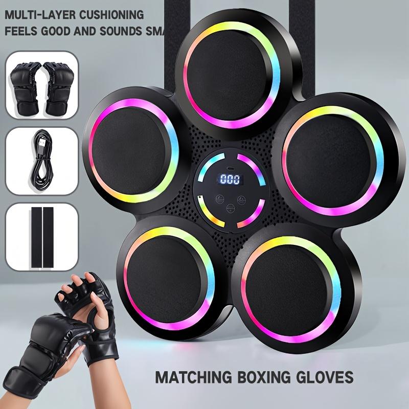 Smart Music Boxing Machine 9 Speed Adjustment Modes Wall-Mounted Boxing Machine Adjustable Height Led Smart Counting 984.25-Inch Wireless Mobile Music Connection with Boxing Glove Sports Music Boxing