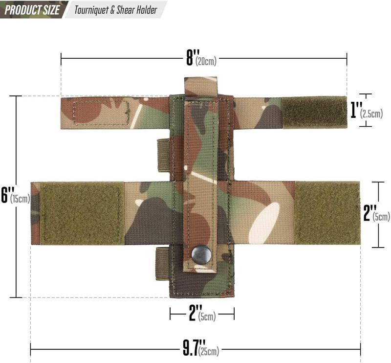 Molle Tourniquet Holder, 1000D TQ Pouch Tourniquet Pouch Tactical Trauma Ifak Pouch Tourniquet Holster