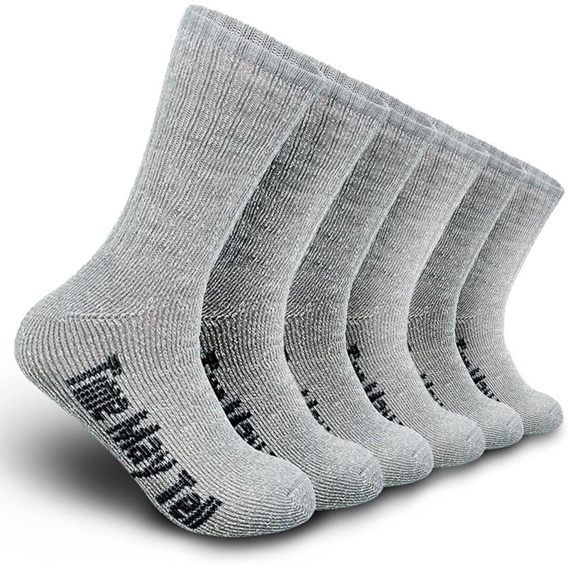 Mens Merino Wool Hiking Cushion Socks Thermal Warm Crew Winter Boot Socks Pack (2 4 Pair,6-13 Size)