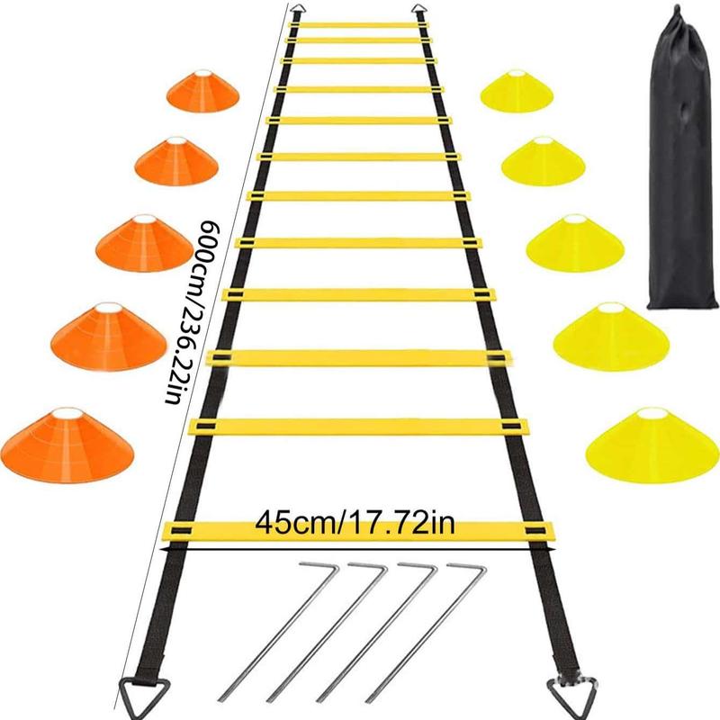 Portable Football Training Agility Ladder, 1 Set Football Jumping Trainer, Outdoor Football Training Equipment, Fitness Accessories