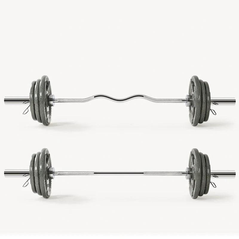 Barbell Bar for Fitness, Solid Straight and Curved, Weight Lifting, Workout Rod, Gym Weight Plate, Dumbbells Discs, 20mm, 50mm