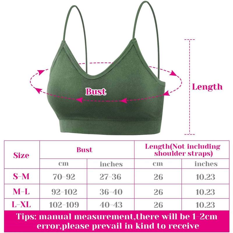 Clearance Items 2024 Padded Bralettes for Women, 6 Pcs Sports Bras for Women Pack, V Neck Cami Bando Bra for Women Girls