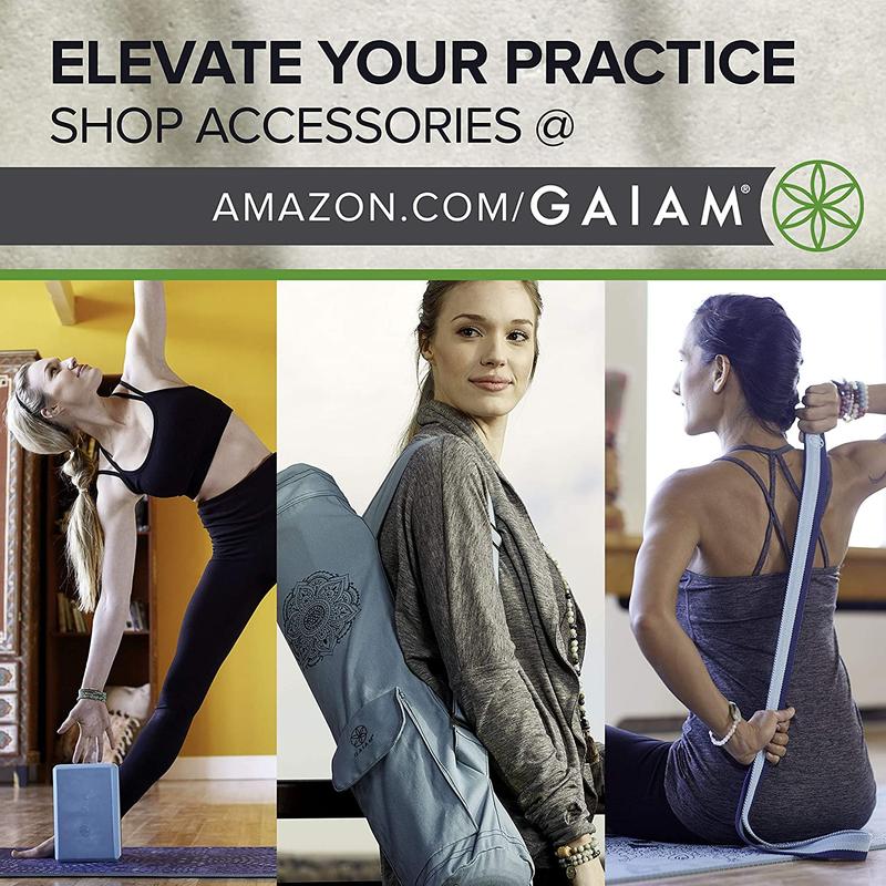 Gaiam Yoga Mat - Premium 6Mm Print Reversible Extra Thick Non Slip Exercise & Fitness Mat for All Types of Yoga, Pilates & Floor Workouts (68