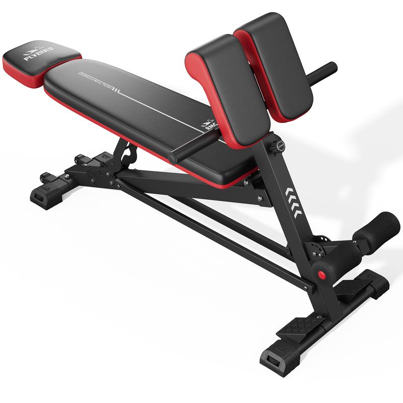 FLYBIRD 3 in 1 Workout Bench, Roman Chair, Weight Bench Sit Up Bench for Hyper Back Extension, Abdomen core and Comprehensive Glute Training