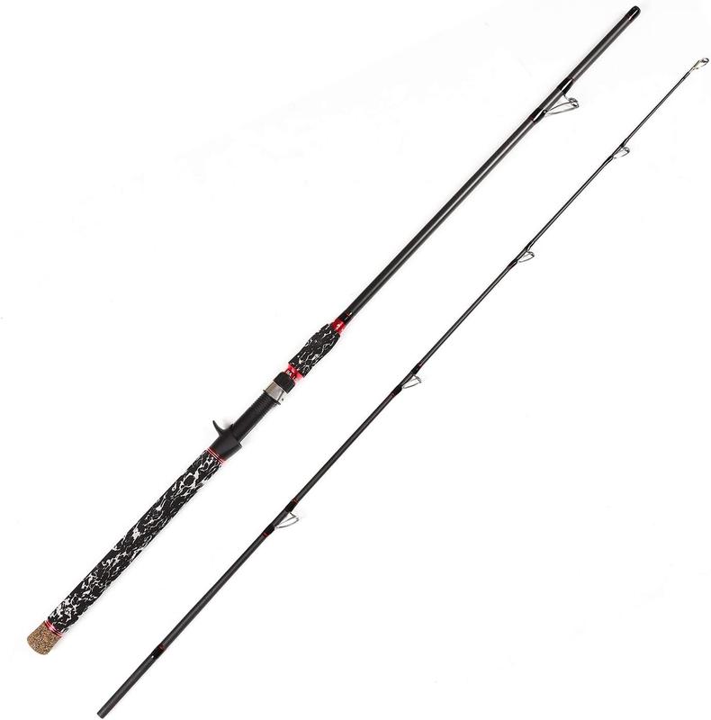 Catfish Casting Rod 2 Pieces Portable 7’ Heavy Catfishing Rod