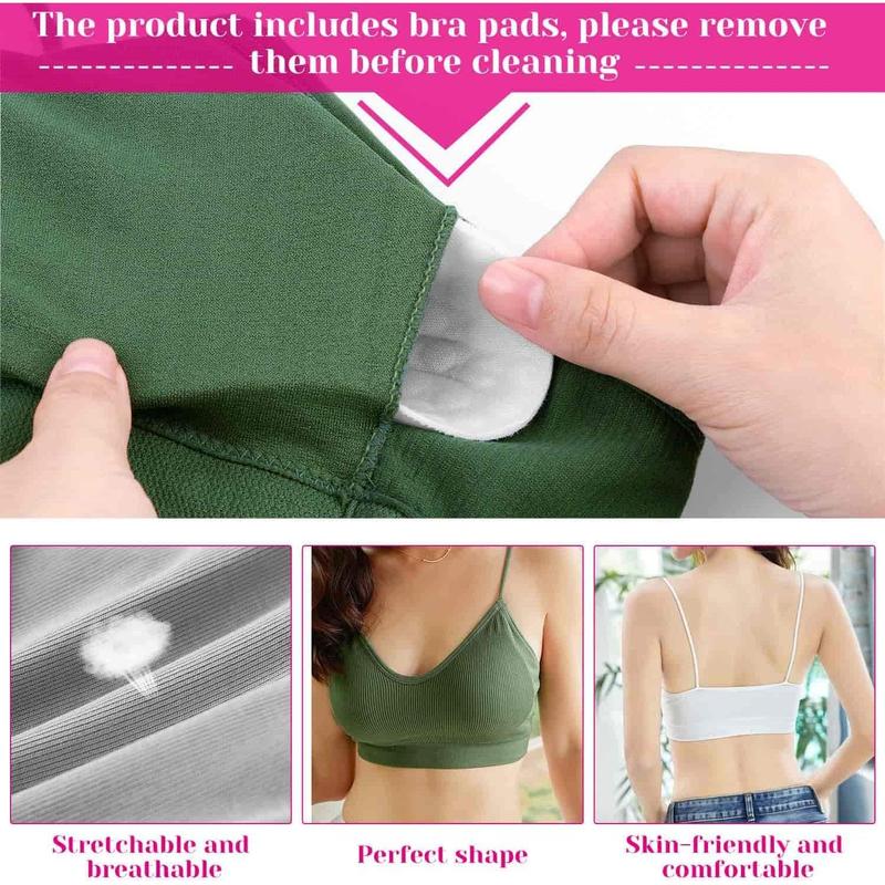 Clearance Items 2024 Padded Bralettes for Women, 6 Pcs Sports Bras for Women Pack, V Neck Cami Bando Bra for Women Girls