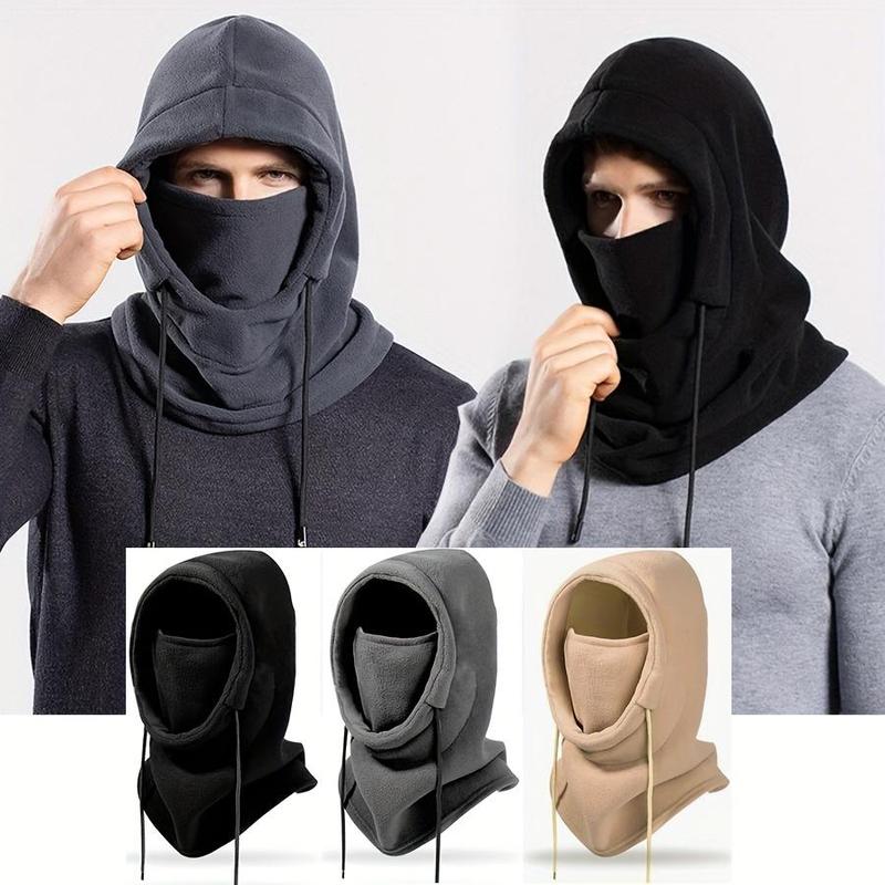 Winter Outdoor Cycling Face Mask, Thickened Windproof Warm Hood for Men, Sports & Outdoor Clothes Accessories for Skiing, Cycling, Running