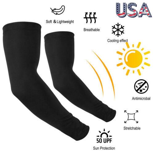 5 Pairs Cooling Arm Sleeves Cover UV Sun Protection Sports Outdoor For Men Women