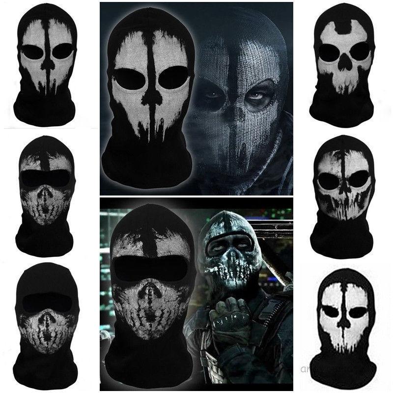 2 Hole Balaclava Halloween Ghost Skull Face Mask Bike Ski Motorcycle Helmet Hood