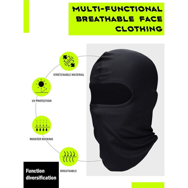 6 Pack Ski Mask Cover Full Face Mask Winter Face Covering Ice Silk UV Protection Balaclava Women Men Outdoor Sports