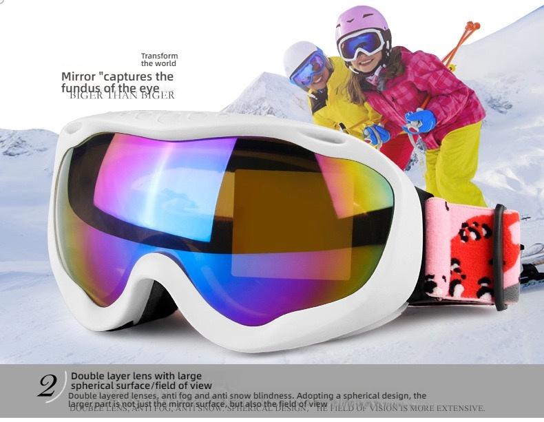 Ymibaok Ski Goggles - Over Glasses Ski Snowboard Goggles for Men, Women & Youth - 100% UV Protection-Protection Snow Goggles for Men & Women ski goggles fashionable sunglass