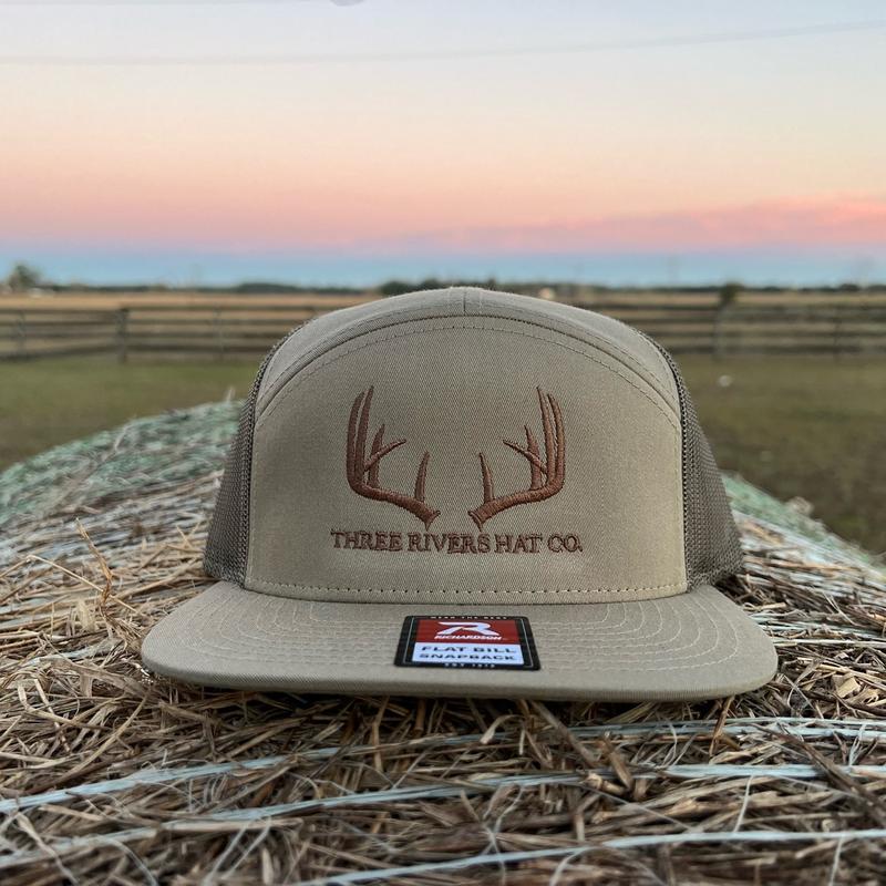 Classic Whitetail Rack-Flat Bill Hat Richardson 168 (5 color options)