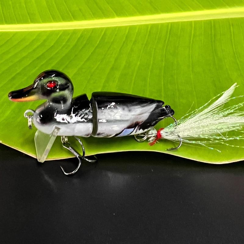 Floating Duck Shaped Fishing Lure, 3 Counts box 2-section Artificial Hard Bait, Topwater Bass Lure, Fishing Accessory for Outdoor Fishing, Fishing Gear