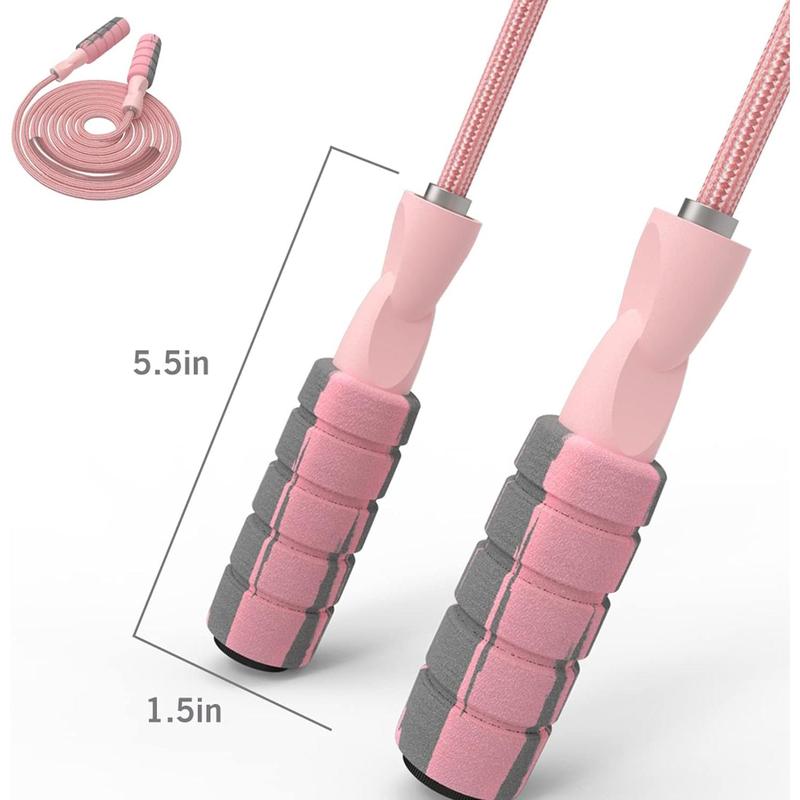 The Jump Rope Cotton Adjustable Skipping Weighted jumprope for Women Adult and Children Athletic Fitness Exercise Jumping Rope