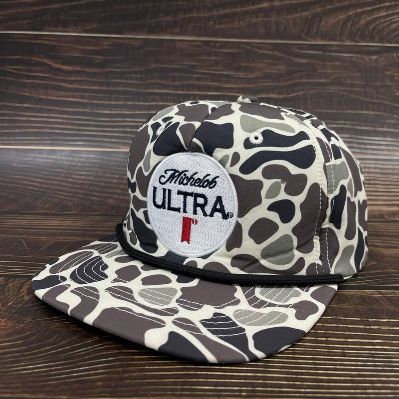 Michelob Ultra Camo Hat - Embroidered Snapback for Duck Hunting, Fishing, Outdoor Hat