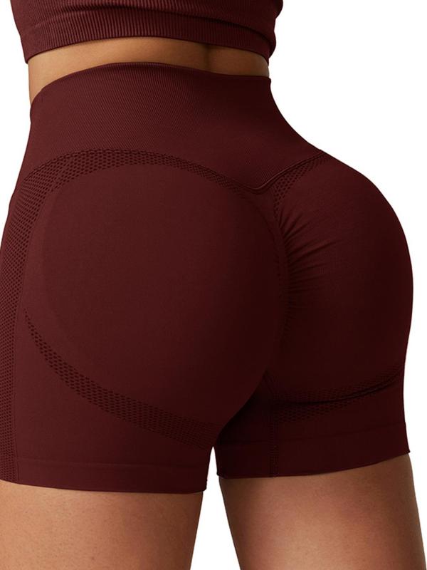 Women's Wrap High Waist Sports Shorts, Sporty Seamless Ruched Skinny Shorts, Gym Shorts, Ladies Sportswear for Yoga Gym Workout Running