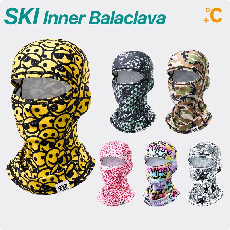 Geometric Print Balaclava, 2 Counts Breathable Face Covering Mask, Full Face Coverage Windproof & Coldproof Mask for Skiing & Outdoor Sports