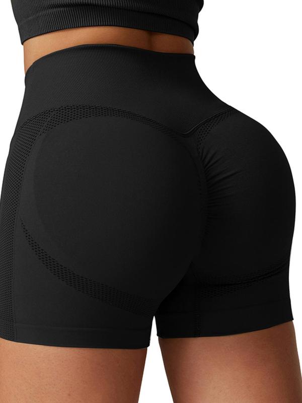 Women's Wrap High Waist Sports Shorts, Sporty Seamless Ruched Skinny Shorts, Gym Shorts, Ladies Sportswear for Yoga Gym Workout Running