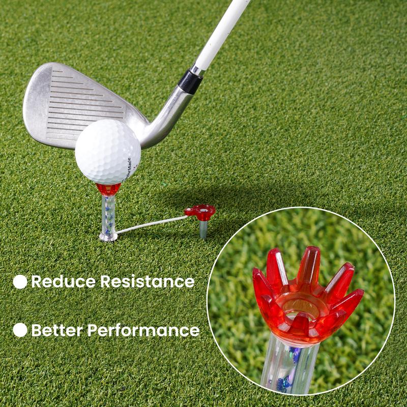 Performance Professional Magnet Golf Tees 3.1 inches - 4 Counts, Low Friction and Resistance Golf Practice Tees