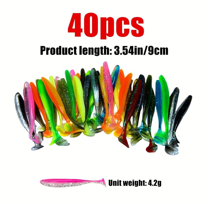 Soft Fishing Lures, Bionic T-tail Swimbaits, Bass Pike Fishing Tackles, Outdoor Fishing Accessories