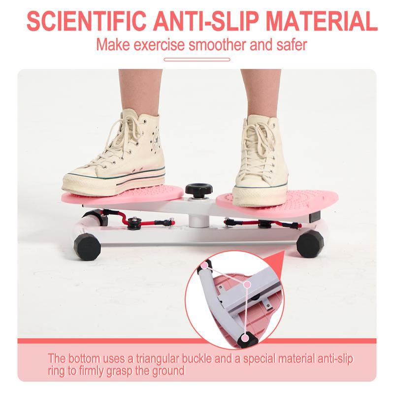 [S27]Slient double pedal double axis rebound belt pull rope rotary waist teisting machine fitness equipment waist twisting disc