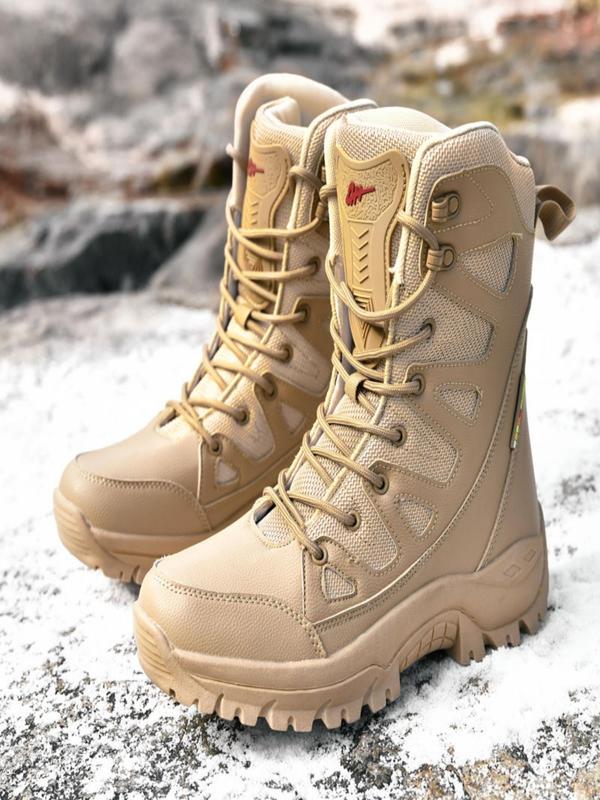 Men's Outdoor Hiking Boots, Casual Sporty Warm Snow Boots for Fall & Winter, Men's Hiking Shoes, Male Sports Shoes for Outdoor Activities, Shoes for Men