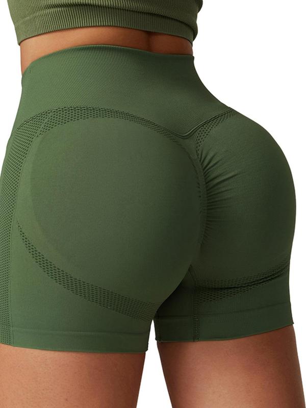 Women's Wrap High Waist Sports Shorts, Sporty Seamless Ruched Skinny Shorts, Gym Shorts, Ladies Sportswear for Yoga Gym Workout Running