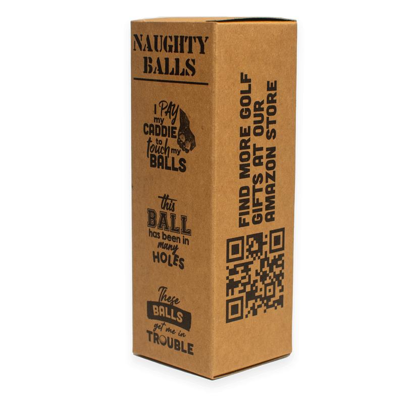 Naughty Balls, Raunchy Golf Jokes Printed on Golf Balls, Sleeve of 3 OR One Dozen