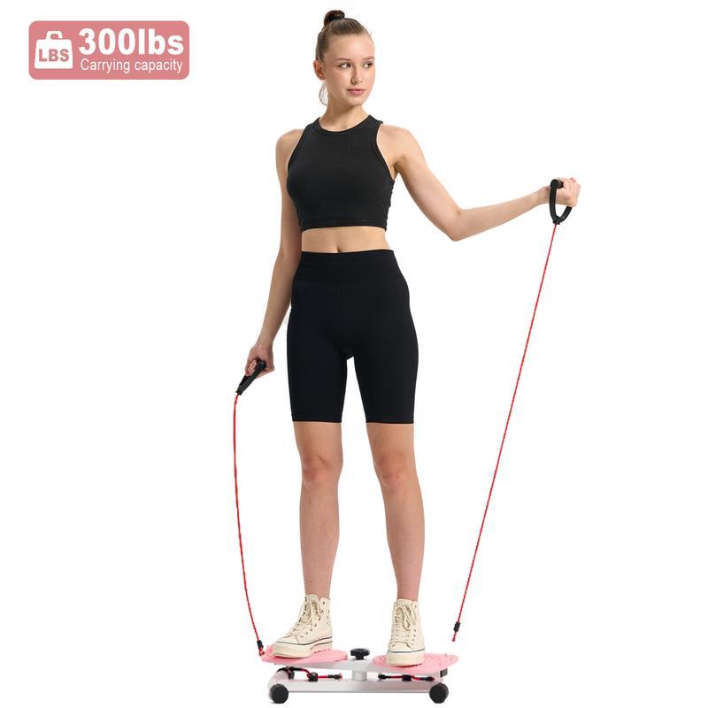 [S27]Slient double pedal double axis rebound belt pull rope rotary waist teisting machine fitness equipment waist twisting disc