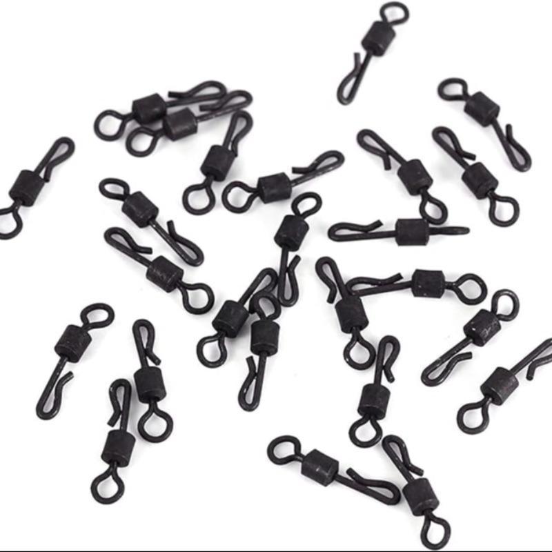 Fishing Swivel Snap, 50pcs set Quick Release Swivel, Professional Fishing Gear Accessories for Fishing Enthusiasts, Flyfishing, Solocamping, Picnicaesthetic,  Fishing Gear and Equipment