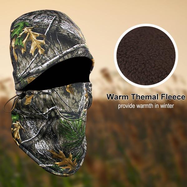 LOOGU Camo Balaclava for Hunting, Winter Balaclava Face Mask with Fleece