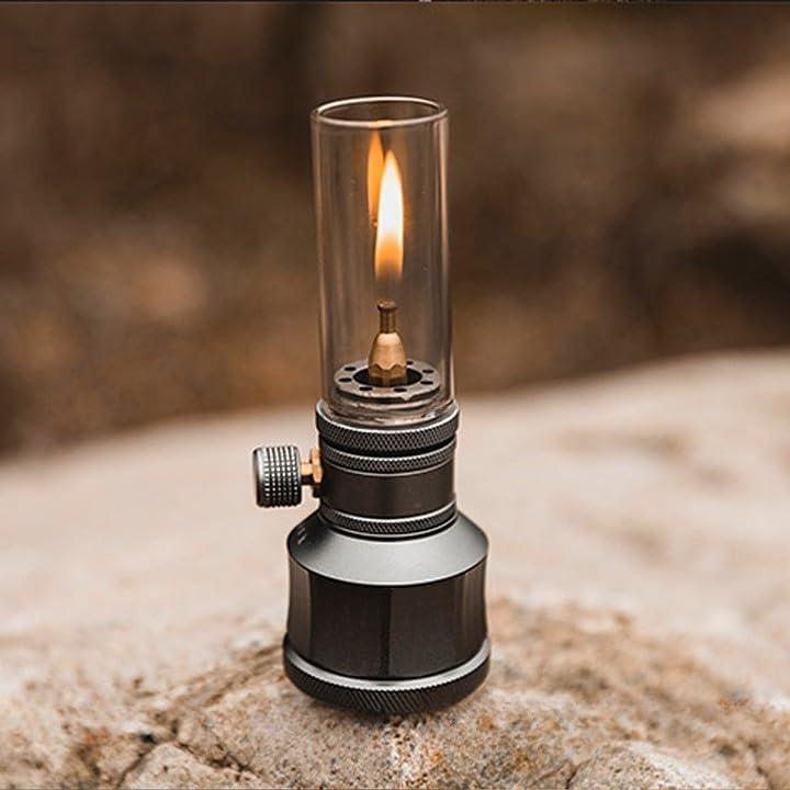 Refillable Gas Lantern Retro Candle Light, Portable Camping Gas Lamp, Gas lamp candle holder outdoor camping atmosphere lamp night candle lamp, Camping Lights Outdoor Emergency Essential