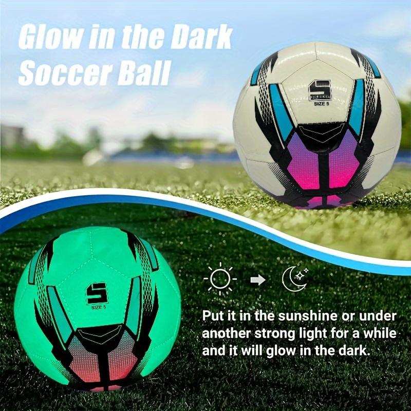 5 Luminous Professional Soccer Ball - Balls for Competition and Training - High-Quality PU Leather, Standard Size, Bright Illumination for Enhanced Visibility, Durable and Long-Lasting