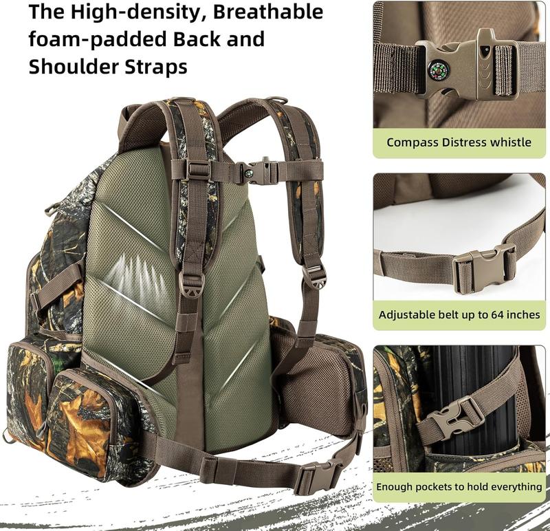 hunting backpack for men Waterproof Camo Hunting Pack Hunting gifts for men hunting gear Hunting Day Pack-BlessedLeaf-35L