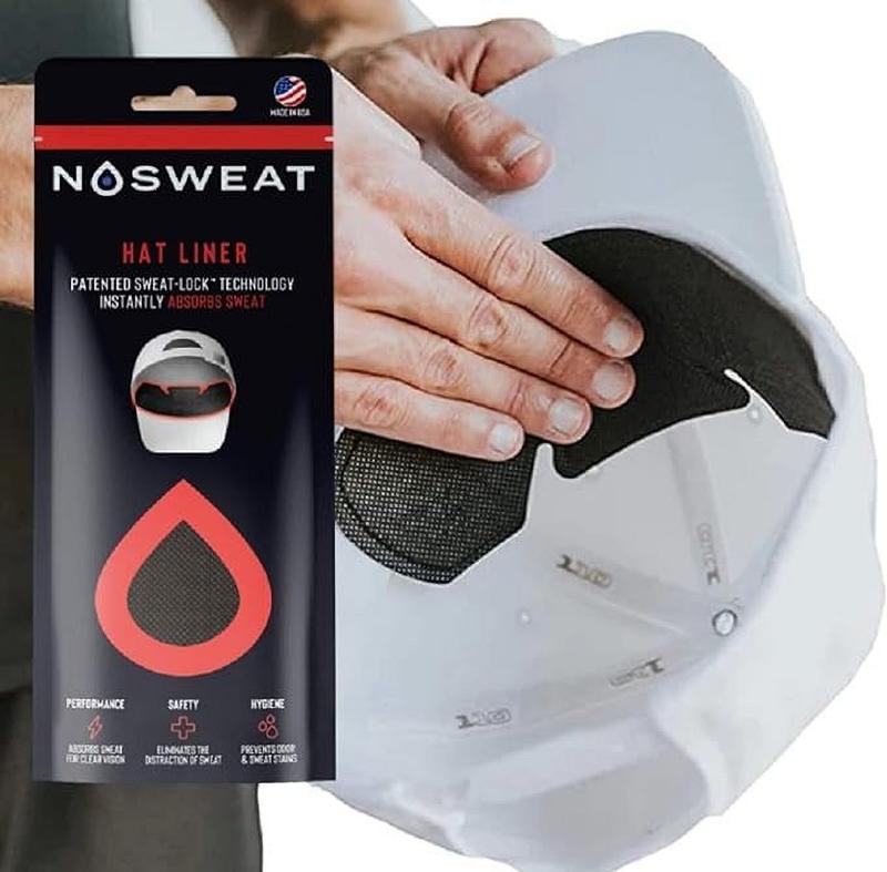 NoSweat Hat Sweat Liners - Patented SweatLock Sweatband Technology - 6 Pack