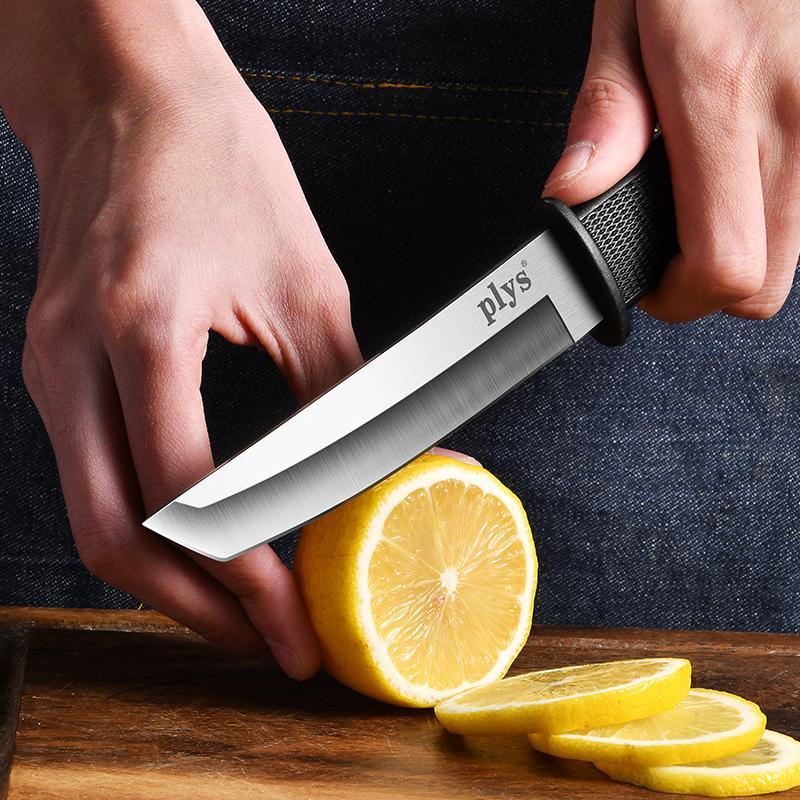 Portable Fruit Knife with Sheath, 1 Count Multifunctional Knife for Camping & Barbecue, Kitchen Knife for Home and Outdoor, Kitchen Accessories