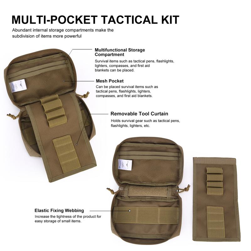 Mardingtop Molle Military ﻿Tactical Utility Pouch, Outdoor Emergency Medical Bag, Molle Vest Accessory Pouch, EDC Tool Pouch Bag for Emergency Supplies and Outdoor Survival Gear tactical gear