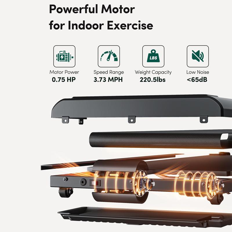 Under Desk Treadmill, Walking Pad 2 in 1 for Home Office, Portable Walking Pad Treadmill with Remote Control, LED Display